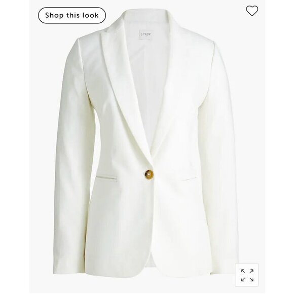 J. Crew Factory Jackets & Blazers - J.Crew Womens $178 Linen Holland Blazer White Size 18 Al222
